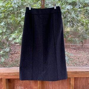 Harve' Benard Women's Vintage Grey Wool Blend Midi Skirt Size 10P